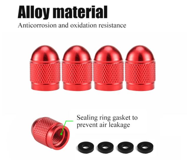 AUTCOAT Universal Car Wheel Tire Valve Stem Caps Aluminum for Bike Car Trucks