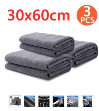 3/5/10 pcs Extra Soft Car Wash Microfiber Towel Car Cleaning Drying Cloth Car Care Cloth Detailing Car Washing Towel Accessories
