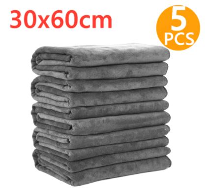 3/5/10 pcs Extra Soft Car Wash Microfiber Towel Car Cleaning Drying Cloth Car Care Cloth Detailing Car Washing Towel Accessories