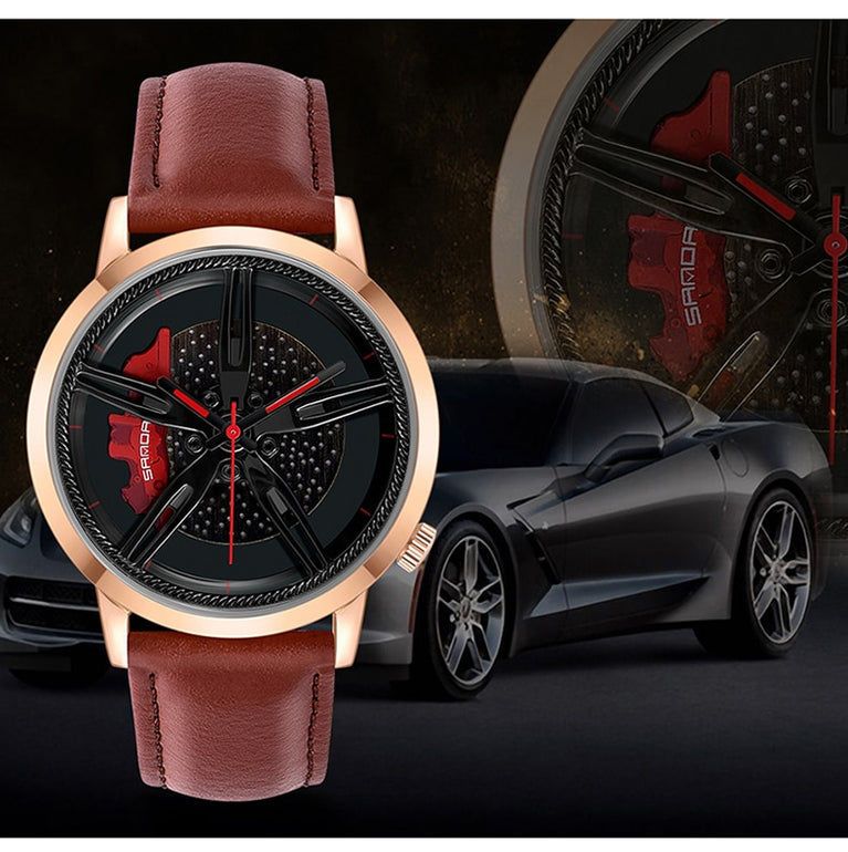 Racing Wheel Dial Men Watch Relogio Masculino