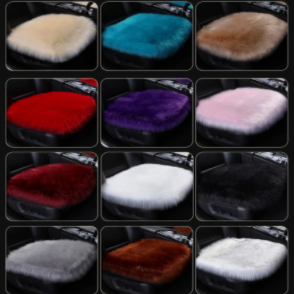 Faux Fur Car Seat Cover Winter Warm Automotive Interior Long Wool Cars Front Seats Protection Cushion for Universal Vehicle