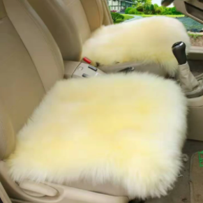 Faux Fur Car Seat Cover Winter Warm Automotive Interior Long Wool Cars Front Seats Protection Cushion for Universal Vehicle