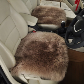 Faux Fur Car Seat Cover Winter Warm Automotive Interior Long Wool Cars Front Seats Protection Cushion for Universal Vehicle
