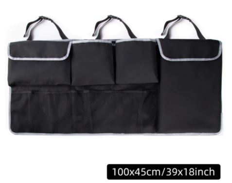 Car Rear Seat Back Organizer Auto Trunk Storage Bag Large Capacity Backseat Pockets Mesh for SUV MPV