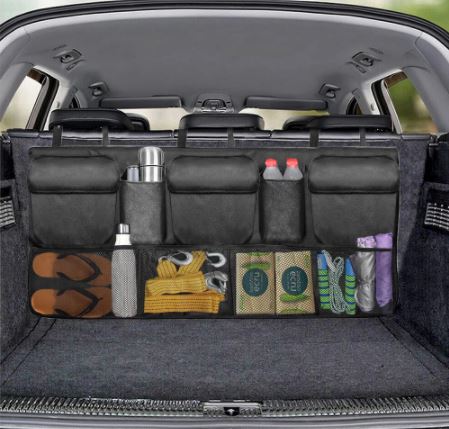 Car Rear Seat Back Organizer Auto Trunk Storage Bag Large Capacity Backseat Pockets Mesh for SUV MPV