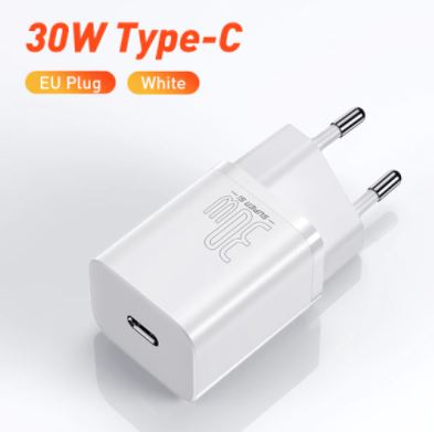 Baseus Super Si 30W USB C Charger Adapter for iPhone 13 12 Pro Max Type C QC 3.0