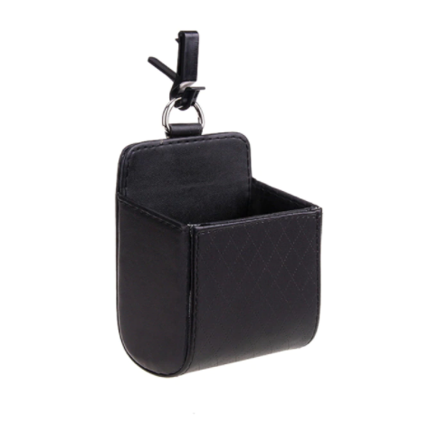 Car Storage Bag Air Vent Dashboard Tidy Hanging Leather Organizer Box Glasses Phone Holder Storage Organizer Car Accessories