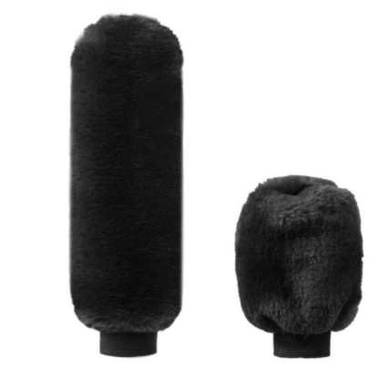 2Pcs Car Handbrake Grip Covers Gear Shift Knob Cover Handle Plush Sleeve Winter Soft Warm Hand Brake Car Accessories for Girls