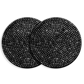 2PCS Diamond Car Coaster Water Cup Slot Non-Slip Mat Silica Gel Pad Cup Holder Mat Car Gadget Bling Car Accessories for Woman