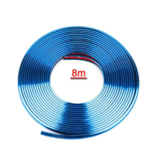 8M Car Grilles Decoration Strips Auto Wheel Protector Car-styling AccessoriesCar Wheel Sticker Tire Rim Strip Chrome Tape Goods