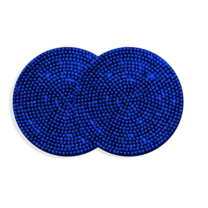 2PCS Diamond Car Coaster Water Cup Slot Non-Slip Mat Silica Gel Pad Cup Holder Mat Car Gadget Bling Car Accessories for Woman