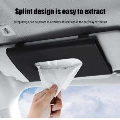 Car Tissue Box Car Sun Visor Tissue Box Holder Auto Interior Storage Mask Storage Box Decoration For Universal Car Accessories
