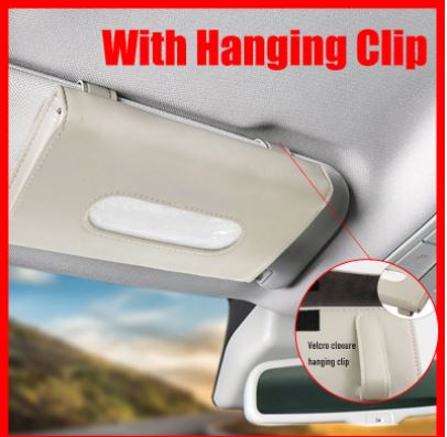 Car Tissue Box Car Sun Visor Tissue Box Holder Auto Interior Storage Mask Storage Box Decoration For Universal Car Accessories