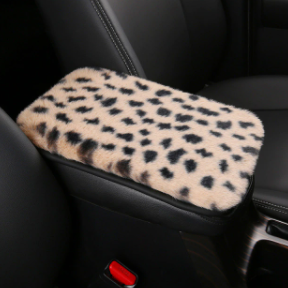 1PC Car Armrest Box Cover Faux rabbit fur Center Console Pad Warm Winter Cars Cushion Protector For Auto SUV