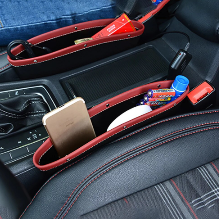 Xayah Car Seat Gap Storage Box Cup PU Leather Pocket Catcher Organizer Phone Bottle Cups Holder Multifunctional Car Accessories