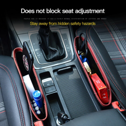 Xayah Car Seat Gap Storage Box Cup PU Leather Pocket Catcher Organizer Phone Bottle Cups Holder Multifunctional Car Accessories