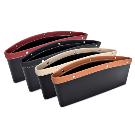 Xayah Car Seat Gap Storage Box Cup PU Leather Pocket Catcher Organizer Phone Bottle Cups Holder Multifunctional Car Accessories
