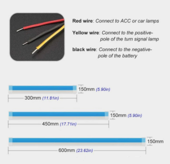 2pcs Car LED DRL Lamp Strip Car Daytime Running Light 12V Turn Signal Light Flexible Waterproof Soft Tube Guide Light Strip