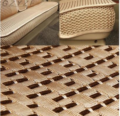 Luxury Hand-woven Ice Silk Car Seat Cushion Summer Cool Car Seat Cover Front Seat Cushion Universal Car Accessories