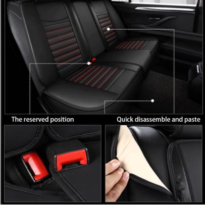 Large Size Leather Car Seat Cover Protector Front Rear Seat Back Cushion Breathable Pad Mat Universal Backrest for Auto Interior