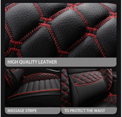 Large Size Leather Car Seat Cover Protector Front Rear Seat Back Cushion Breathable Pad Mat Universal Backrest for Auto Interior