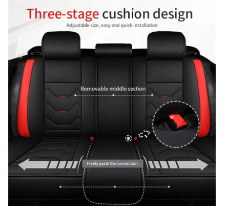 PU Leather Seat Covers Interior Car Seat Cover Set Universal Four Seasons Protector Mat Auto