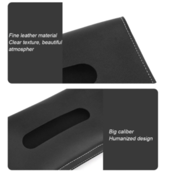 Leather Sun Visor Napkin Box Holder Hanging Car Mask Holder Shading Tissue Case Organizer Auto Storage Decoration Craft Ornament