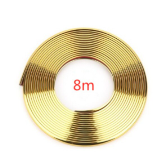 8M Car Grilles Decoration Strips Auto Wheel Protector Car-styling AccessoriesCar Wheel Sticker Tire Rim Strip Chrome Tape Goods