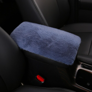 1PC Car Armrest Box Cover Faux rabbit fur Center Console Pad Warm Winter Cars Cushion Protector For Auto SUV
