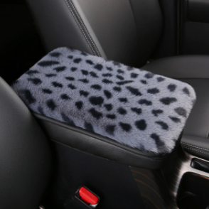 1PC Car Armrest Box Cover Faux rabbit fur Center Console Pad Warm Winter Cars Cushion Protector For Auto SUV