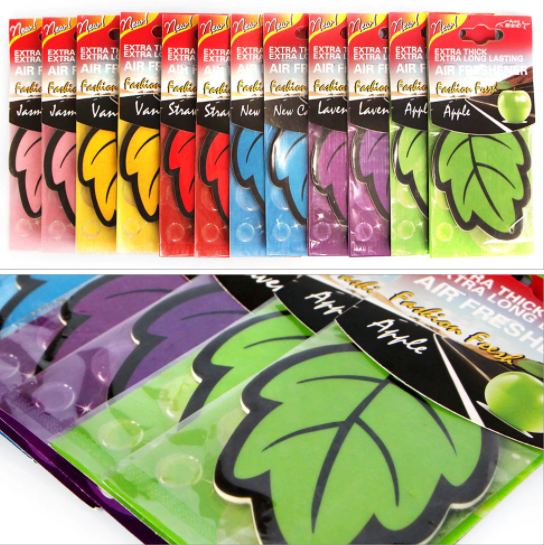 6PCS Car Air Freshener Natural scented tea paper Auto Hanging Vanilla perfume fragrance Leaf Shape car accessories interior