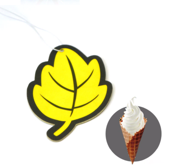 6PCS Car Air Freshener Natural scented tea paper Auto Hanging Vanilla perfume fragrance Leaf Shape car accessories interior