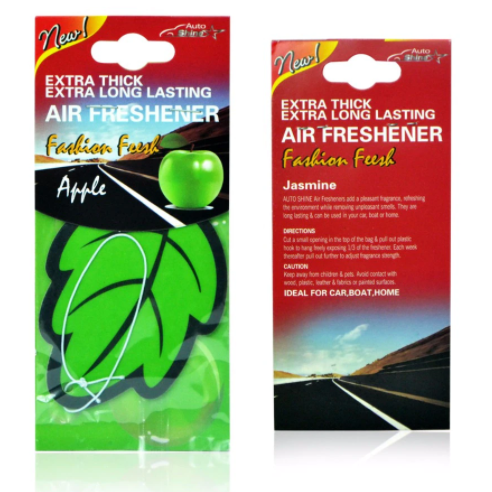 6PCS Car Air Freshener Natural scented tea paper Auto Hanging Vanilla perfume fragrance Leaf Shape car accessories interior