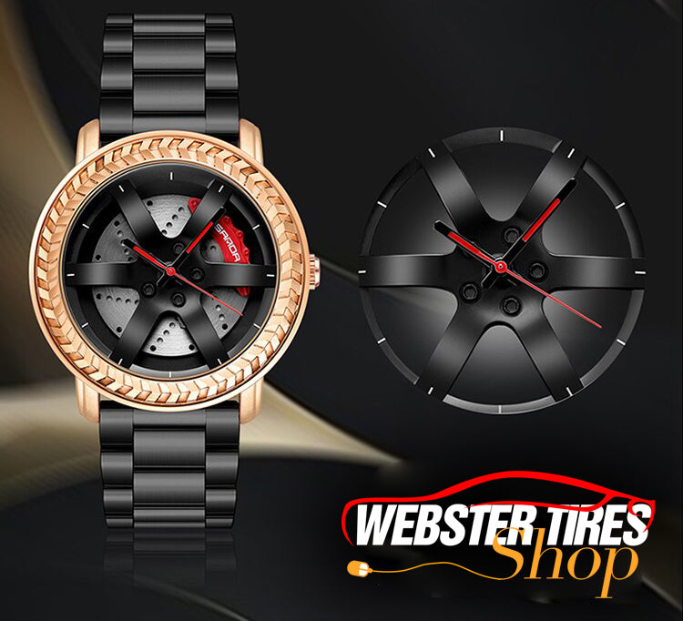 Luxury Wheel Rim Hub Car Design Men Watch