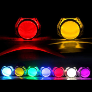 2Pcs Car Decorative Light RGB Devil Eyes Projector Headlight Led Devil Eyes Lights Demon Eye Lamp APP Control