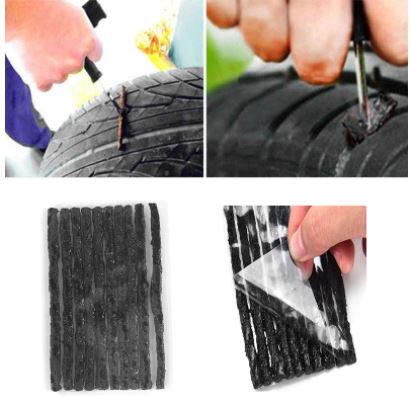 50Pcs Car Tire Repair Strip Tubeless Tire Seal Patch Plug Car Motorcycle Tire Puncture Repair Recovery Kit Repair Tool Dropship