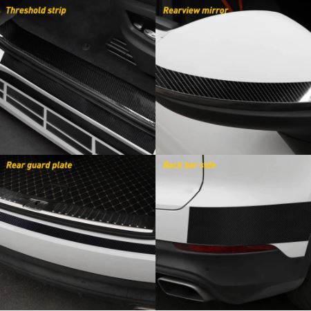 3M Universal 5D Car Door Sill Transparent Carbon Fiber Stickers Anti Scratch