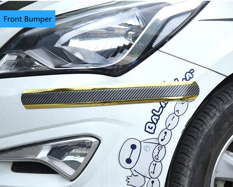 Car Stickers Anti Scratch Door Sill Protector Rubber Strip Carbon Fiber Car Threshold Protection Bumper Film Sticker Car Styling