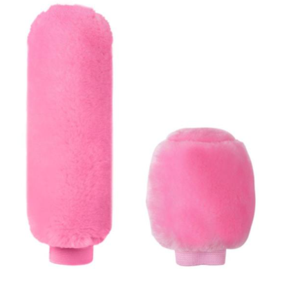 2Pcs Car Handbrake Grip Covers Gear Shift Knob Cover Handle Plush Sleeve Winter Soft Warm Hand Brake Car Accessories for Girls