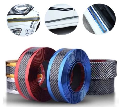 Car Stickers Anti Scratch Door Sill Protector Rubber Strip Carbon Fiber Car Threshold Protection Bumper Film Sticker Car Styling