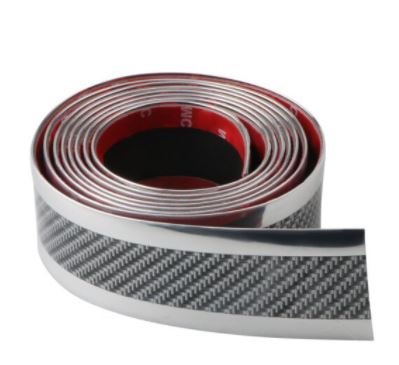 Car Stickers Anti Scratch Door Sill Protector Rubber Strip Carbon Fiber Car Threshold Protection Bumper Film Sticker Car Styling