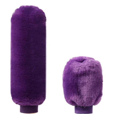 2Pcs Car Handbrake Grip Covers Gear Shift Knob Cover Handle Plush Sleeve Winter Soft Warm Hand Brake Car Accessories for Girls