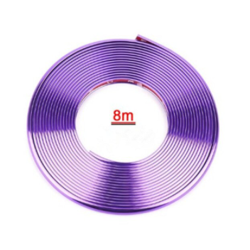 8M Car Grilles Decoration Strips Auto Wheel Protector Car-styling AccessoriesCar Wheel Sticker Tire Rim Strip Chrome Tape Goods