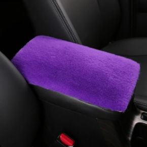 1PC Car Armrest Box Cover Faux rabbit fur Center Console Pad Warm Winter Cars Cushion Protector For Auto SUV