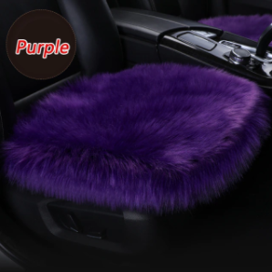 Faux Fur Car Seat Cover Winter Warm Automotive Interior Long Wool Cars Front Seats Protection Cushion for Universal Vehicle