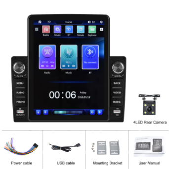 Camecho 9.5 Inch Vertical Screen Multimedia Video For Tesla Vertical Car Radio Stereo Multimedia Player Universal 2Din Car Radio