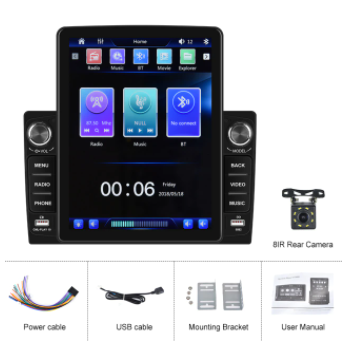 Camecho 9.5 Inch Vertical Screen Multimedia Video For Tesla Vertical Car Radio Stereo Multimedia Player Universal 2Din Car Radio