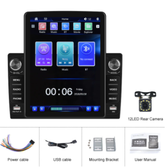 Camecho 9.5 Inch Vertical Screen Multimedia Video For Tesla Vertical Car Radio Stereo Multimedia Player Universal 2Din Car Radio