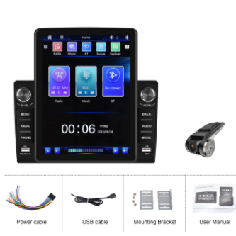 Camecho 9.5 Inch Vertical Screen Multimedia Video For Tesla Vertical Car Radio Stereo Multimedia Player Universal 2Din Car Radio