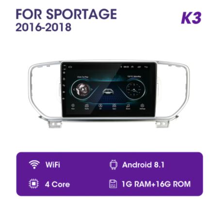 Android 10 Car Radio for KIA Sportage 2016 2017 2018 2din Multimedia Video Player GPS Navigation 2 Din WIFI Audio DVD Head Unit